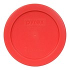 Pyrex 7200-pc Round 2 Cup 5  Storage Lid Cover 2 Pack Red For Glass Bowl