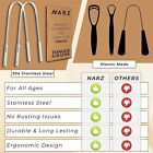 Narz Tongue Scraper Stainless Steel Dental Fresh Breath Cleaning Oral Tounge