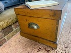 Old Antique Pine Chest  Vintage Wooden Storage Trunk  Blanket Box  Coffee Table 