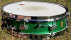 1961-62 Ludwig 4x14 Piccolo Snare Drum In Green Sparkle