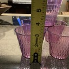Vtg Plastic Oats Oatmeal Pink Tumbler Cup Glasses 3    Lot Of 5 Mcm 5482 Granny