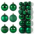 42pcs Christmas Balls Ornaments Christmas Tree Decorations Large-green Green