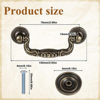 4 Sets Bronze Vintage Pulls Handles Antique Drop Bail Drawer Pulls