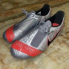 Womens Nike Jr Phantom Venom Elite Fg Soccer Silver Laser Crimson Cleats Sz  7 5