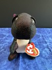 Ty Beanie Boos Anora Black Rainbow Dragon Plush 6  Glitter Sparkle Stuffed Toy