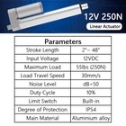 12v 4    48  Inch Stroke Linear Actuator 56lbs - 450lbs Remote Option High Speed