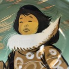 Mcm Alaska Ceramic Dish By Matthew Adams Eskimo Inuit Woman 8 25 X 7 25 Signed