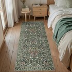 Washable Floral Runner Rug 2x8  Non-slip Long Hallway Carpet For Entryway  Ki   