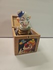 Vintage Celluloid Clown Jack-in-the-box Herman Eichhorn Germany Wood 3 5 