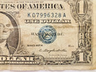 1957 A  1 Silver Certificate Dollar Bill  boston  Circulated   boston  Blue Seal