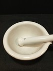 Vintage Coors Usa Porcelain Mortar And Pestle Set Heavy Duty Lab Apothecary   