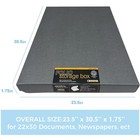 23 5x30 5x1 75in Clamshell Archival Boxboard Metal Edge Gray