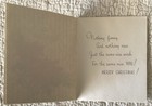 Unused Christmas Poinsettia Glitter Silver Vintage Greeting Card 1940s 1950s