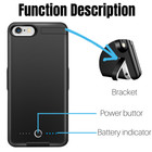 For Iphone 8 7 6 Plus Se External Battery Charger Case Power Bank Charging Cover