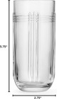 The Gats Highball Drinking Glasses By Libbey  Art Deco  Set Of 12