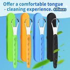 4-pack Colorful Tongue Scraper For Adults With Travel Case  Stainless Steel     