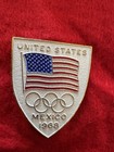 Usa Olympic Team Pin For The Mexico 1968 Olympic Games