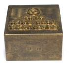 Vintage At t Employment Bell Systems Brass Letterpress Printing Block   Valley