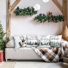 Set Of 6 Christmas Pillow Covers 18 X 18 Inch Winter Forest Throw Wonderland
