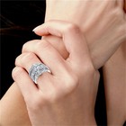 Marquise Cut Sterling Silver Trio Wedding Engagement Ring Set For Women Sz 5-11