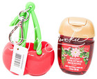 Bath Body Works Pocketbac Hand Sanitizer Gel Holder Red Cherries Fruit Clip 2 Pc