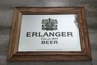 Vintage Erlanger Beer Classic Mirror Sign Wood Frame Schlitz Brewing 22 5x18 5 
