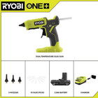 One  18v Cordless Dual Temperature Full Size Glue Gun Kit With 2 0 Ah Battery An