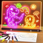 Led Drawing Board For Kids  13 7 x10  6-color Neon Glow Memo Drawing Tablet 