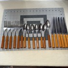 19pc Bakelite Flatware Butterscotch Royal Brand Cutlery Co Sharp Cutter Mcm