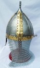 Medieval Norman Viking Spectacle Helmet W  Chainmail - Gjermundbu Armor Helmet