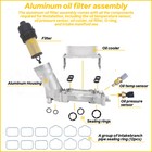 Aluminum Oil Cooler Oil Housing Filter Adapter For Chrysler Jeep Dodge Ram 3 6l