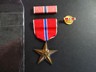 Wwii Bronze Star Medal With Ribbon Bar   Lapel Button