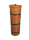 Amish Toilet Paper Holder Handmade 5 Roll Bathroom Storage Basket In Oak Wood