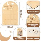 12 Monthly Picture Frame one Year Birthday Wooden Photo Openwork Star And Moon