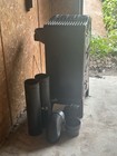 Vintage Parlor Freestanding Metal Woodstove W  Flue Pipe Kit