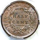 1809 6 C-5 R-1 Pcgs Ms 63 Bn Classic Head Half Cent Coin 1 2c