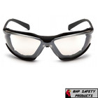 Pyramex Proximity Safety Glasses Foam Padded Black Frame Clear Anti-fog Lens