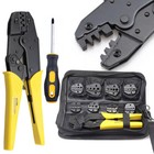 Electrical Insulated Terminals Crimping Tool Kit Ratchet Wire Crimper W  8 Dies