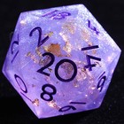 9 Polyhedral Resin Set D d Dice Amethyst Gold Dust For Dungeons Dragons Rpg