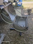 Metal Outdoor Charcoal Grill With Stand And Chains For Backyard Barbecue Cooking
