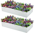 6x3x1ft Galvanized Garden Bed  2 Pack  - Silver Metal Planter For Vegetables