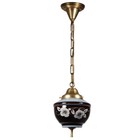 Vintage New Old Stock Pendant Lights W Purple Glass Shades  2 Available  Nc4954