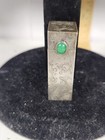Vintage Lipstick Holder With Green Oval  Stones With A Leaf Design To The Holder