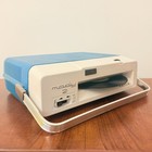 Vintage Lesa Mady 2 Record Feeder Rare Smurf Blue 1969 Space Age 33-45 Rpms
