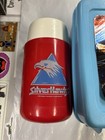 Vintage Thermos Silverhawks Blue Lunch Box W  Red Cup 1986 Rare Plastic