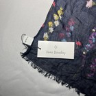 Nwt  38 Vera Bradley Soft Fringe Rectangle Scarf Blue Floral Print 68  X 25 