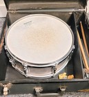 Vintage Ludwig Standard 14  Snare Drum Lot Stand Carry Case Key Drumsticks