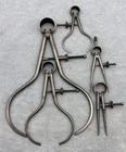 L s  Starrett  Lot Of 5  Machinist  Calipers  3 Outside  1 Straight  1 Oinside 
