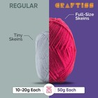 Craftiss 12x1 75 Oz Acrylic Yarn Skeins - 1300 Yards Of Soft Yarn For Crocheting