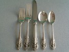 Wallace Grand Baroque Sterling Silver    5 Pc  Setting s W soup Spoon   Superb  